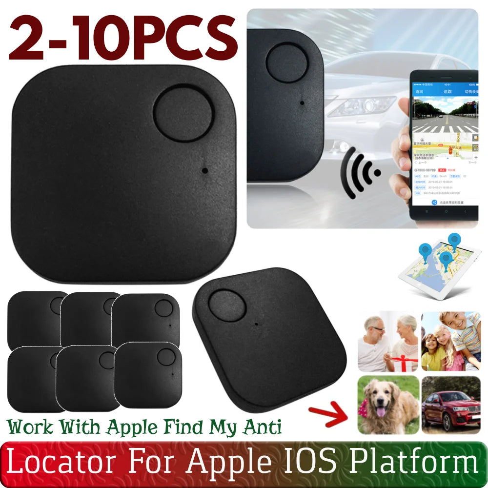 2-10PCS Mini Tracking Device Bluetooth-Compatible Work with Apple Find My anti Luggage Tracker Tag Pet Key Child Finder for IOS