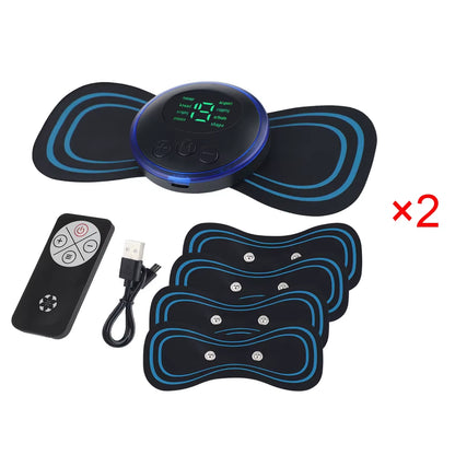 EMS Electric Neck Massager Back Shoulder Remote Control Leg Massage Pad Body Muscles Relaxation TENS Pads Fatigue Relief Patches
