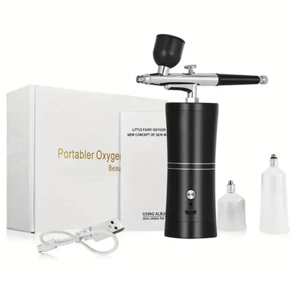 1 Whole Set Airbrush Spray Gun with Tube, Mini Air Pump Set, Airbrush Spray Gun for Nail Art, Makeup, Cake Making, Painting, Cra