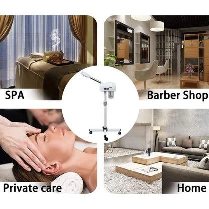 Professional Facial Steamer for Beauty Salon Home, Steam Machine with 360 Degree Rotating Nozzle for Cleanses Skin Unclogs Pores