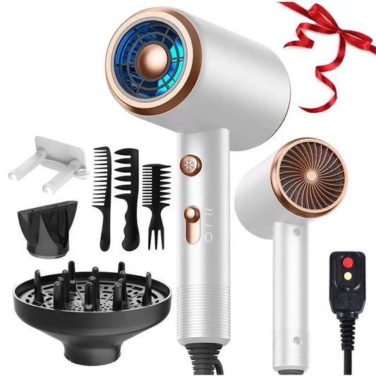 Hair Dryer with Diffuser Kit,1 Set Powerful Hair Dryer with Comb and Diffuser, Lightweight, Suitable for Straight and Curly Hair