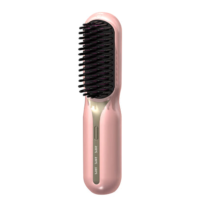 Hot Comb Hair Straightener Electric Heating Comb Fast Heating Portable Travel Anti-Scald Beard Straightener Curling Hot Comb