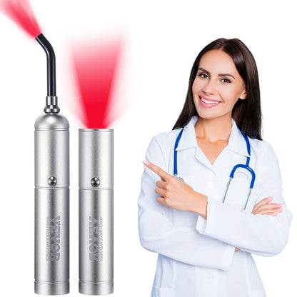 Red Light Therapy Device with Tip Facial & Body Light Therapy Wand for Joint Mouth Nose Handheld Red Light Therapy Torch
