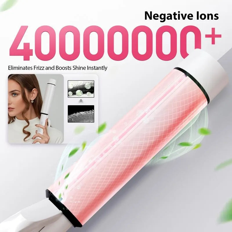 Curling Iron 1 1/2 Inch, Ceramic Tourmaline Curling Wand for Long Hair, 40000000 Negative Ions