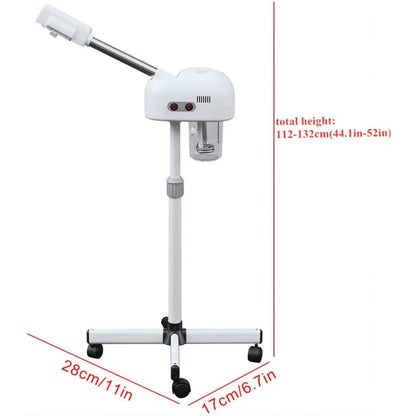 Professional Facial Steamer for Beauty Salon Home, Steam Machine with 360 Degree Rotating Nozzle for Cleanses Skin Unclogs Pores