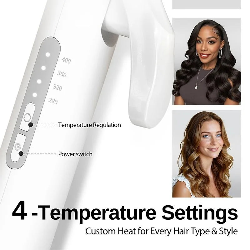 Curling Iron 1 1/2 Inch, Ceramic Tourmaline Curling Wand for Long Hair, 40000000 Negative Ions