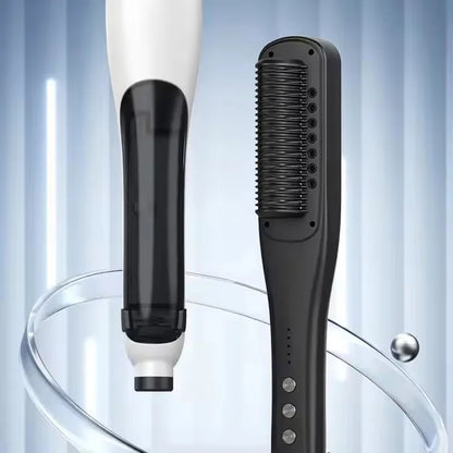 Professional Hair Straightener Steampod Hot Mist Steam Iron with Water Brush Anti-Scald Negative Ion Ceramic Comb Curling Hair