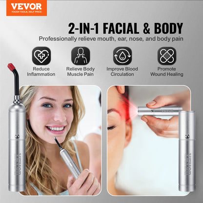 Red Light Therapy Device with Tip Facial & Body Light Therapy Wand for Joint Mouth Nose Handheld Red Light Therapy Torch