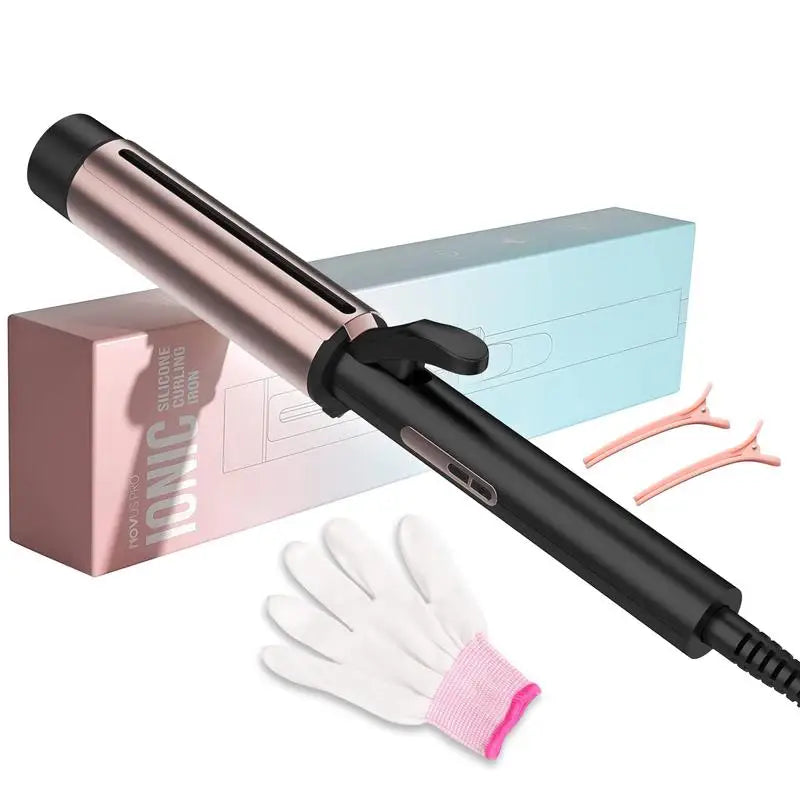 Curling Iron 1 1/2 Inch, Ceramic Tourmaline Curling Wand for Long Hair, 40000000 Negative Ions