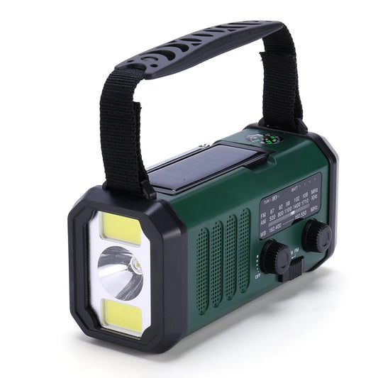 10000Mah Emergency Weather Radio AM/FM/WB Solar Radio LED Emergency Power Bank Flashlight Reading Lamp Type-C Charging SOS Alarm