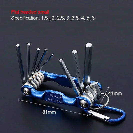 Portable Folding Hex Wrench Allen Set Metal Metric System Torx Hexagonal Spanner Screwdriver Hex Key High Quality Hand Tool Tool
