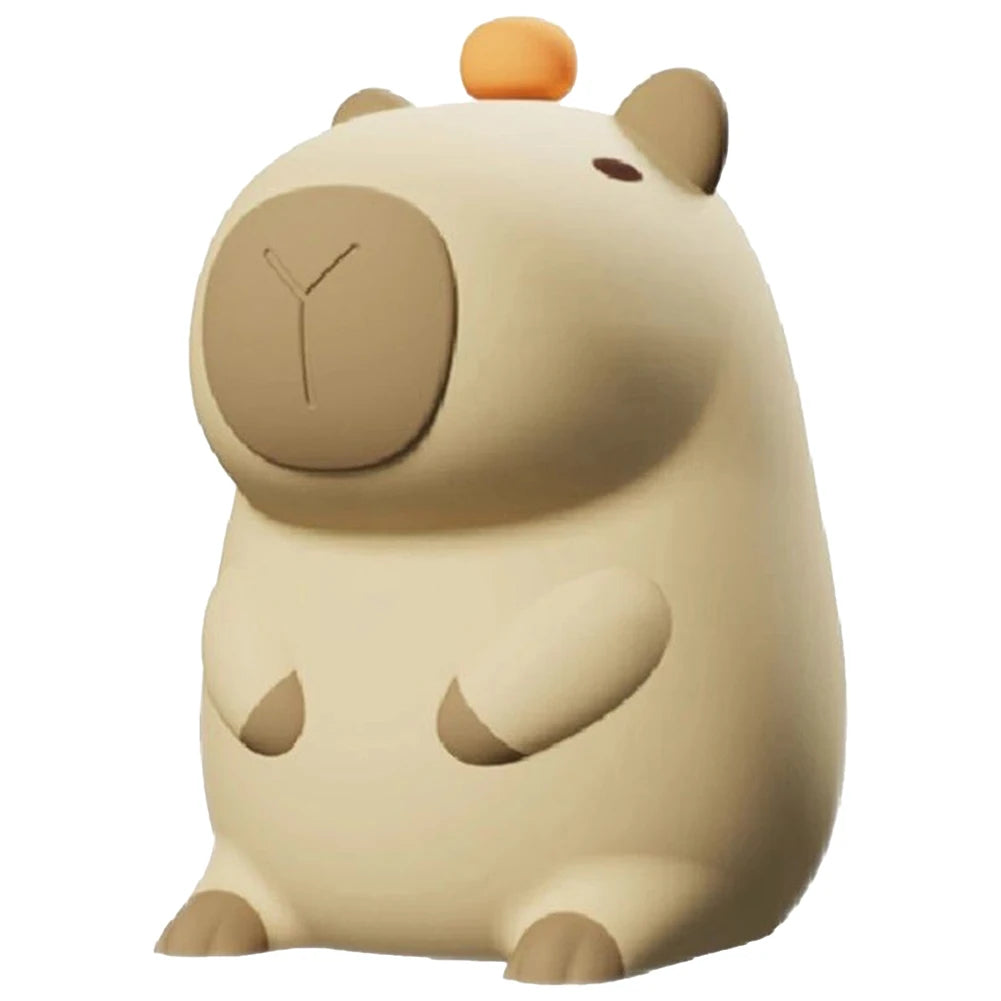 Capybapy Night Light, Animal Silicone Lamp, Pat Control Light, Touch Lamp, USB Charging, Bedside Lamp, for Kid Lovely Gifts