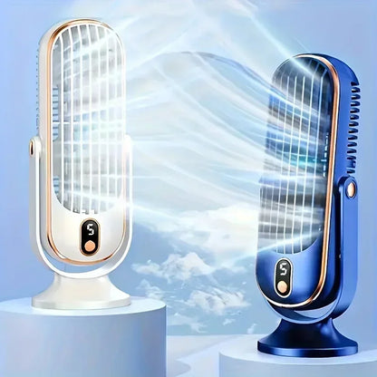 Rechargeable Desk Fan,Portable Bladeless Fan Small Personal Cooling Fan Quiet Table Fan for Home, Office, Bedroom