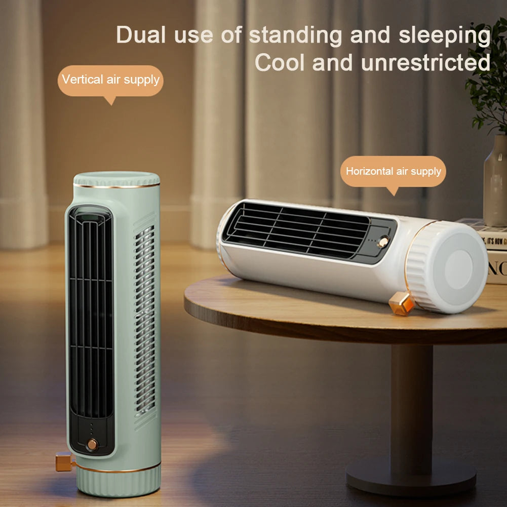 USB Rechargeable Desk Tower Fan 3 Speeds Summer Ventilation Fan Desktop Cooling Fan Portable Fan for Home Camping Fans