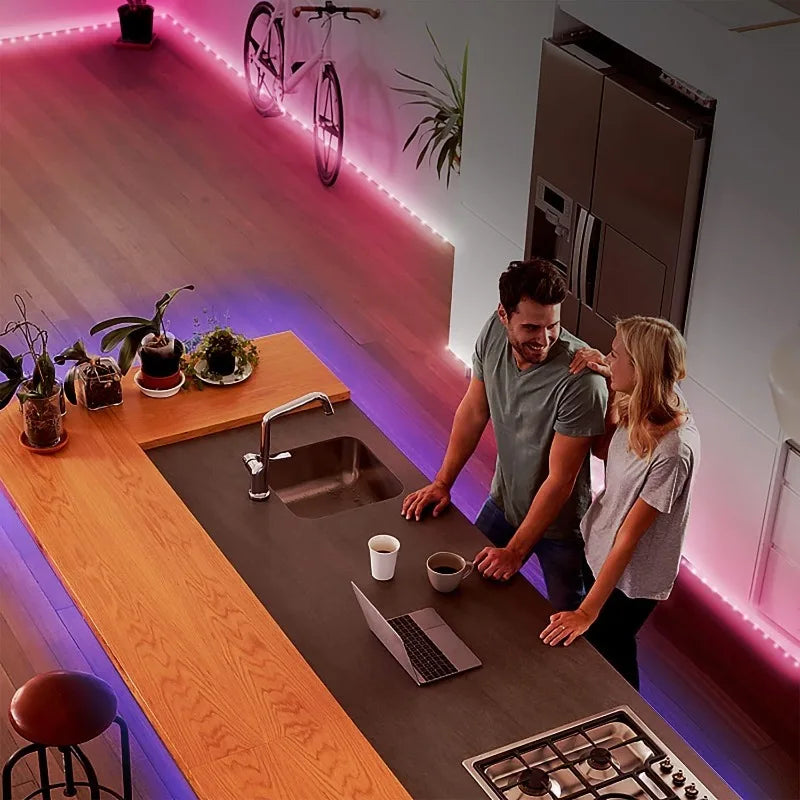 DAYBETTER Led Strip Lights 200 Ft (2 Rolls of 100 Ft) Ultra Long Smart Light Strips with App Voice Control Remote, RGB Music Syn