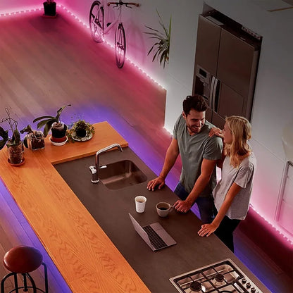 DAYBETTER Led Strip Lights 200 Ft (2 Rolls of 100 Ft) Ultra Long Smart Light Strips with App Voice Control Remote, RGB Music Syn