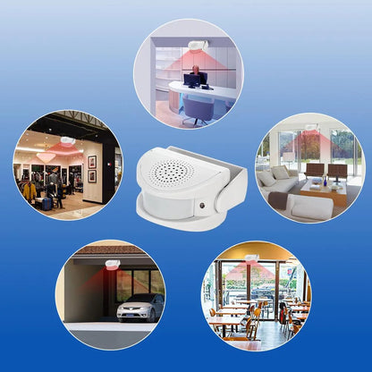 32 Songs Wireless PIR Motion Sensor Door Bell Chime Welcome Chime Bell for Shop Home Hotel Security