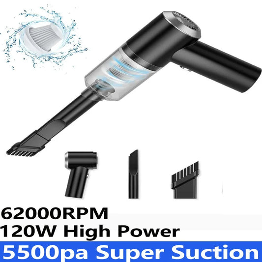Portable Multi- Car Vacuum Cleaner Large Suction Wireless Charging Small Handheld High Power Powerful Vacuum Cleaner in the Car