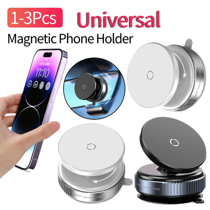 Magnetic Vacuum Adsorption Car Phone Mount Universal GPS Navigation Stand Car Mobile Phone Holder for Car Smooth Surfaces