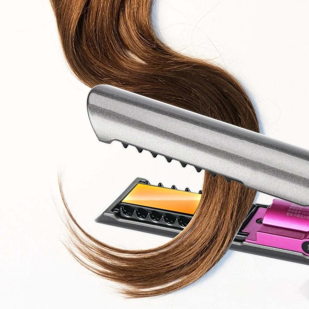 Portable Hair Straightener with Charging Base Wireless Straightening Iron Floading Plate and Comb PTC Hair Straightening Device
