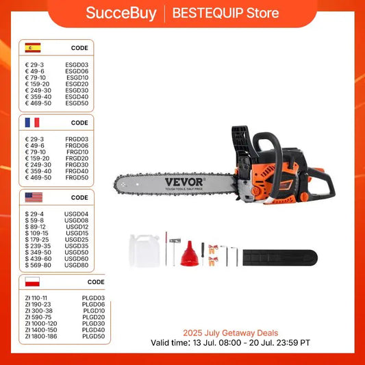 Gas Chainsaw 52CC 18"2.55HP Handheld Cordless Petrol Chainsaw for Tree Wood Branch Farm Garden Ranch Forest Cutting Use