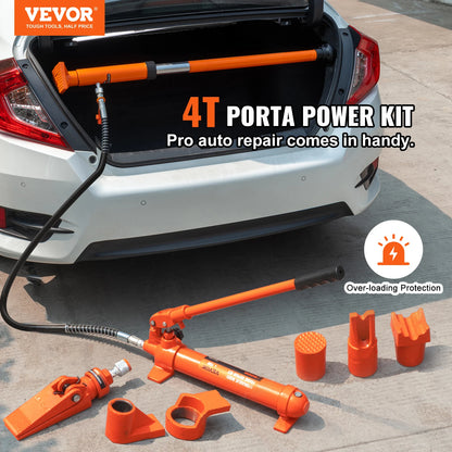 Succebuy 4/10/12/20 Ton Power Hydraulic Cylinder Jack Autobody Frame Repair Tool Kit Automotive Truck Lifting Heavy Equipment