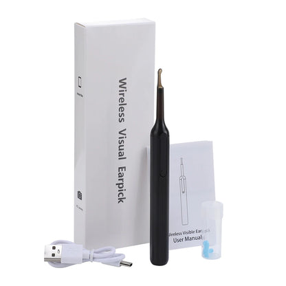 Wireless Ear Otoscope 3.0Mm Ultra-Thin Wifi Ear Scope Camera with Earwax Removal Tool Ear Cleaner for IOS Iphone Android