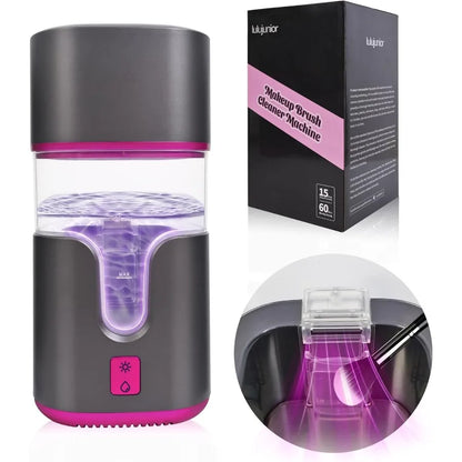 2 in 1 Electric Makeup Brush Cleaner Ultrasonic Cleaner Machine with 95 Hot Air Cycle Dryer Ultra Fast Effective Make up Brush