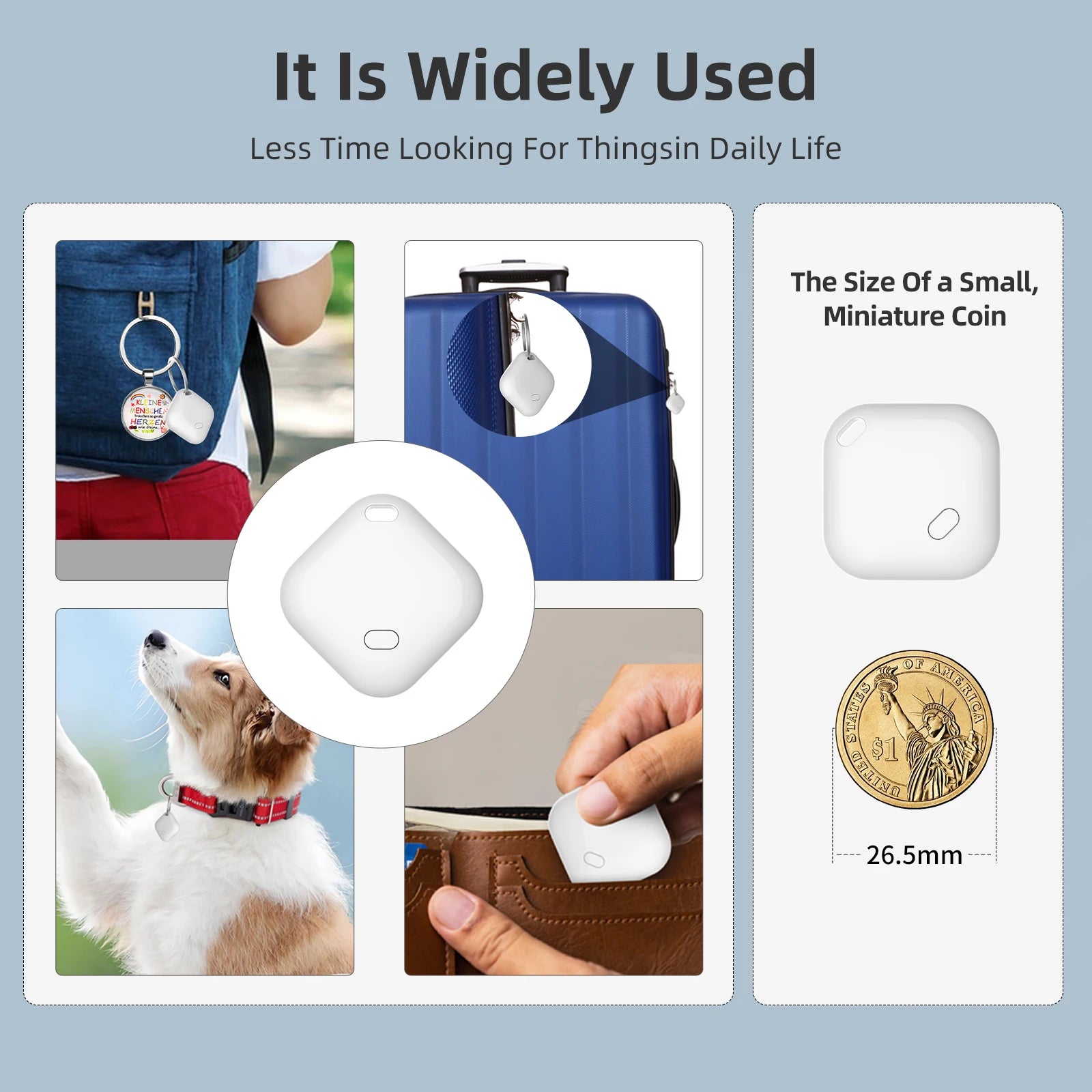 Smart Bluetooth GPS Tracker Work with Apple Find My APP Itag anti Lost Reminder Device MFI Rated Locator Car Key Pet Kids Finder