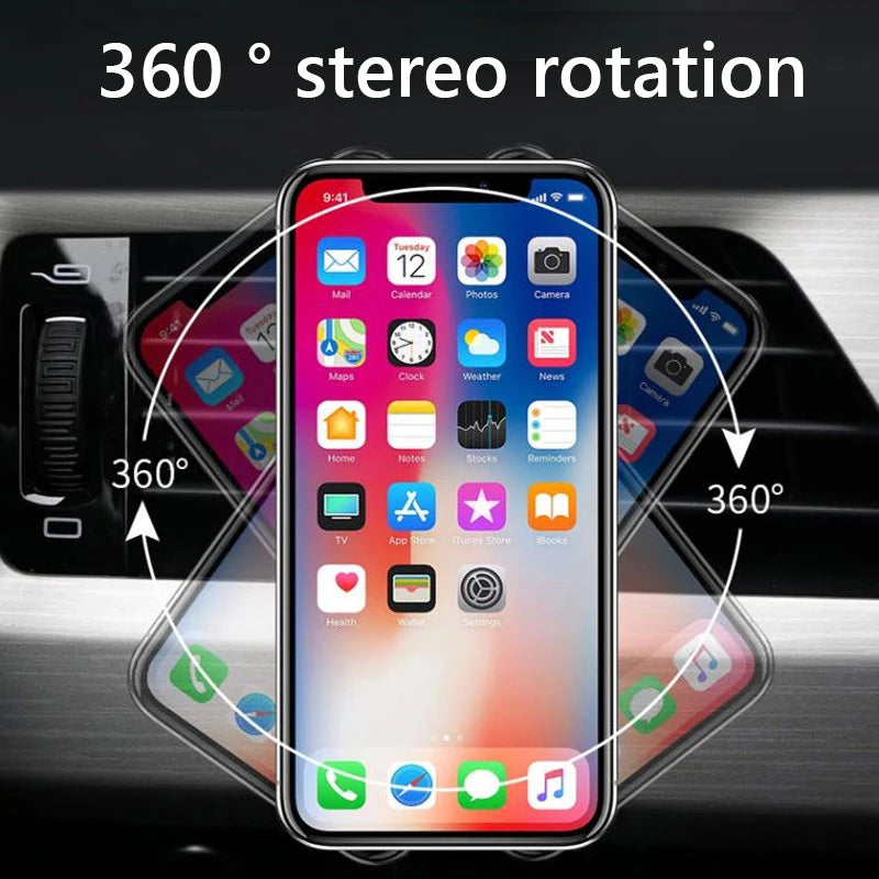 Magnetic Dashboard Windshield Mount Aluminum Alloy Car Phone Bracket anti Slip 360 Rotatable for Iphone 14Pro Max Huawei Xiaomi