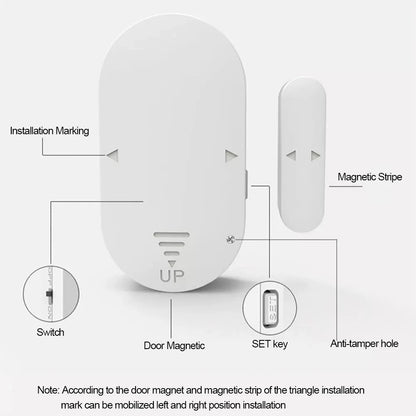 Burglar Alarm 130Db Home Security Alarm Magnetic Sensor Door and Window Open Sensor Chime for Home Garage Apartment and More