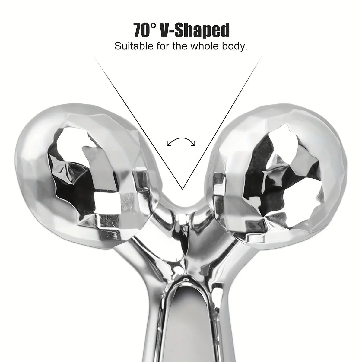 Stainless Steel Gua Sha Facial Tool 3D Roller Massager Eye Massager Facial Beauty Instrument for Dark Circles Eye Bags Muscle
