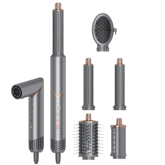 5 IN1 Hair Dryer Curling Iron Straightener Hair Brush Electric Hairdryer Folding Styling Comb Negative Ion Home Hot Air Comb Set