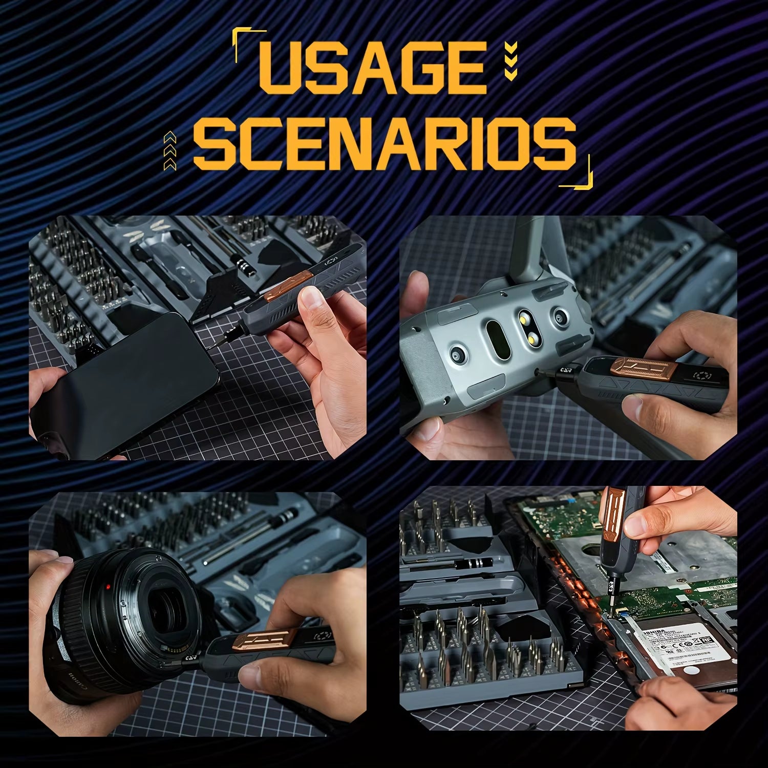 180 in 1 Precision Multifunctional Screwdriver Set,Magnetic Phillips Bits,Mobile Iphone & PC & Glasses Manual Repair Tool,Gift.