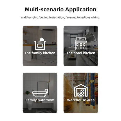 Tuya Gas Leak Sensor Sound Alarm Propane Detector Multifunctional Home Gas Alarm Bluetooth-Compatible for LPG Gas Biogas Methane