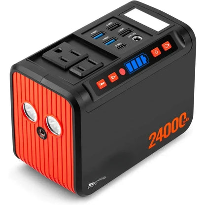 Best-Sellinghome.Power Station 88Wh, Solar Generator Power Bank with 110V AC DC USB Ports LED Flashlight for Camping Home Emerge