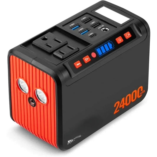 Best-Sellinghome.Power Station 88Wh, Solar Generator Power Bank with 110V AC DC USB Ports LED Flashlight for Camping Home Emerge