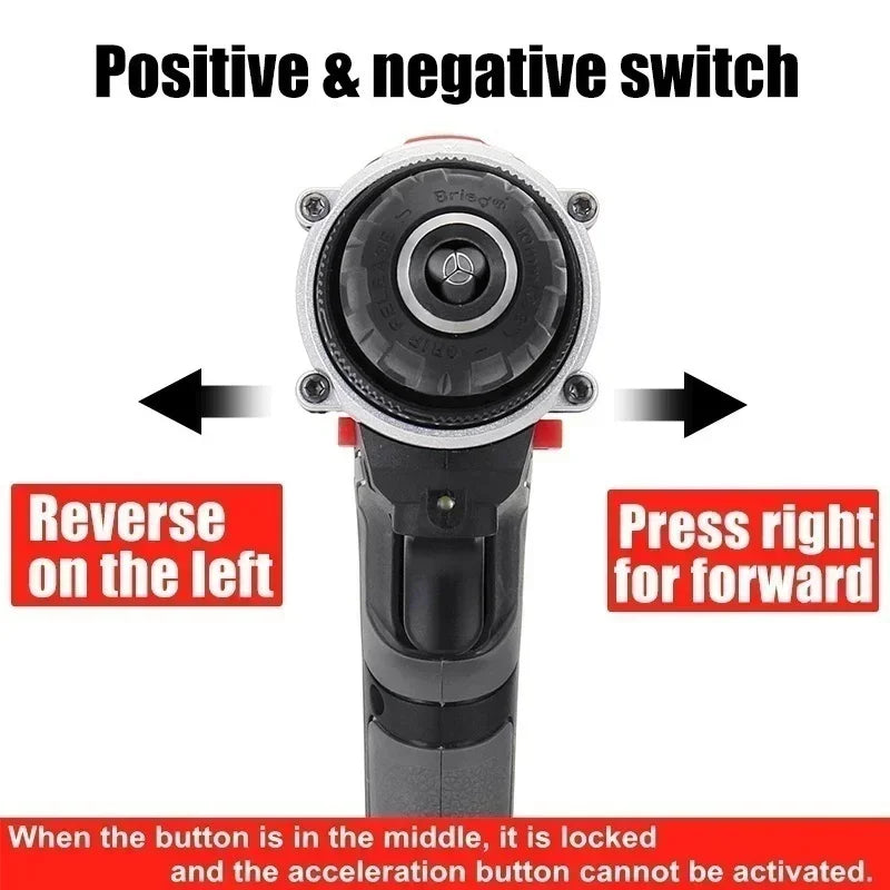28+3 Torque Cordless Screwdriver Drill 3 in 1 Mini Electric Impact Drill Screwdriver Woodworking DIY Power Tool Lithium Battery