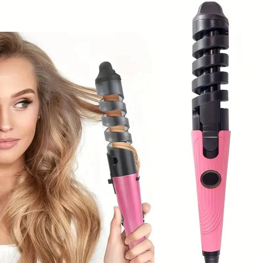 Portable Spiral Anti-Scald Curling Iron Hair Curler Wand Electric Curling Iron Ladies Gift