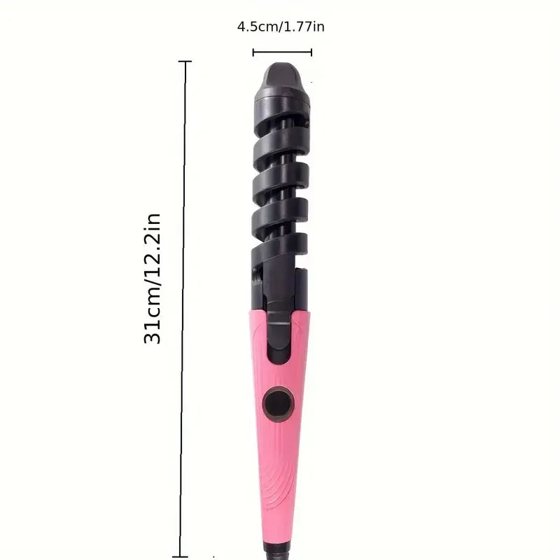 Portable Spiral Anti-Scald Curling Iron Hair Curler Wand Electric Curling Iron Ladies Gift
