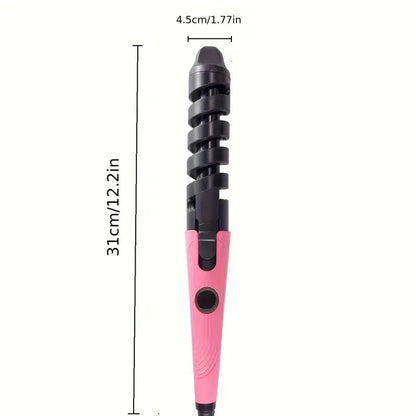 Portable Spiral Anti-Scald Curling Iron Hair Curler Wand Electric Curling Iron Ladies Gift