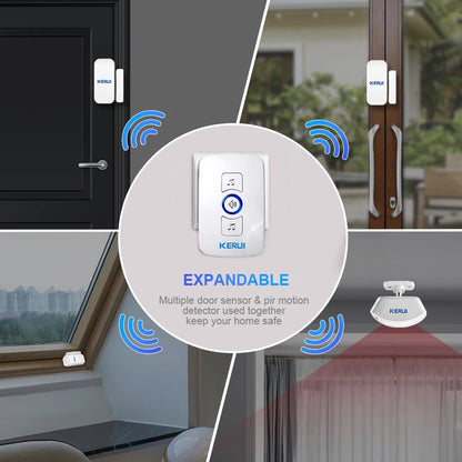 Wireless Doorbell with Motion Sensor Indoor with Sound Infrared Motion Detector Alarm Door Bell for Home Security Business Hotel