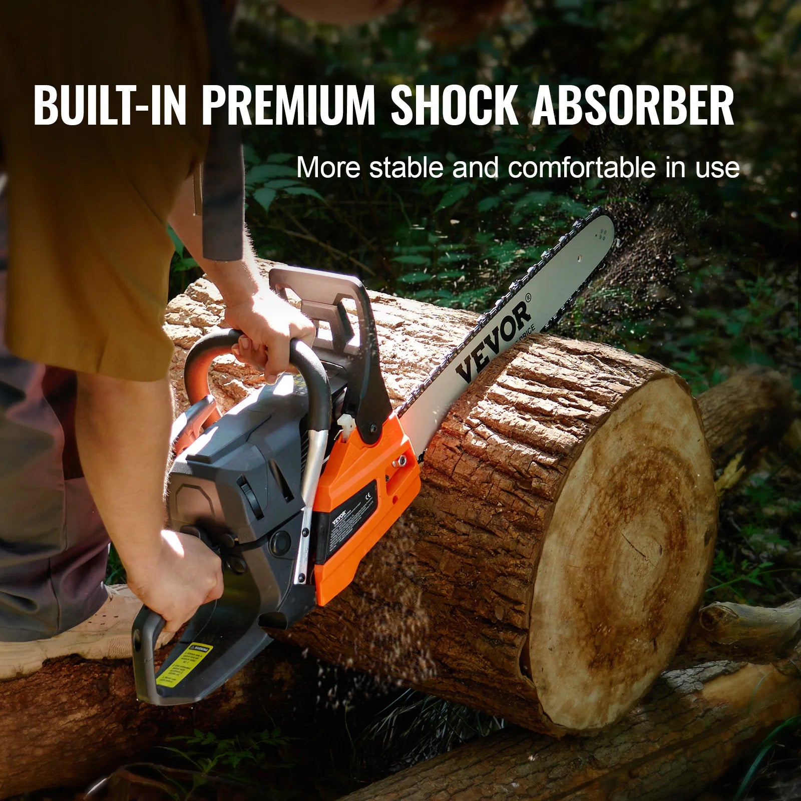 Gas Chainsaw 52CC 18"2.55HP Handheld Cordless Petrol Chainsaw for Tree Wood Branch Farm Garden Ranch Forest Cutting Use