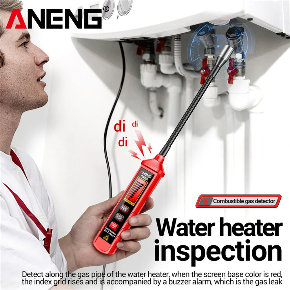Gas Leak Detector Adjustable Sensitivity Combustible Gas Detector Portable Gas Tester Locating the Source of Methane Natural Gas