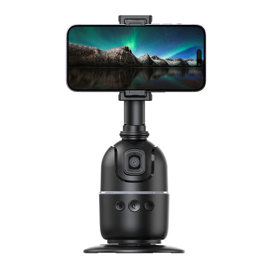 Auto Face Tracking Tripod 360° Rotation Auto Tracking Phone Holder Rechargeable Smart Shooting Stand for Tiktok Video Recording