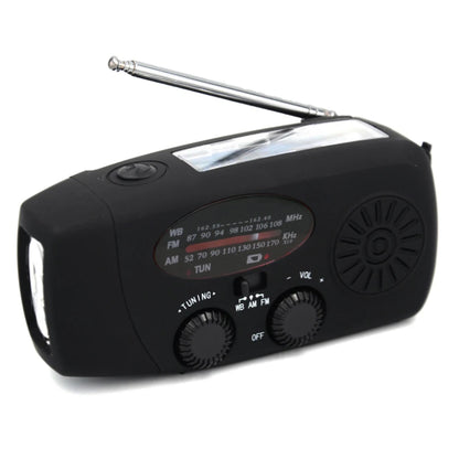 Emergency Weather Radio FM AM Hand Crank Solar Radio 2000/12000Mah Power Bank SOS Alarm with LED Flashlight for Camping Hiking