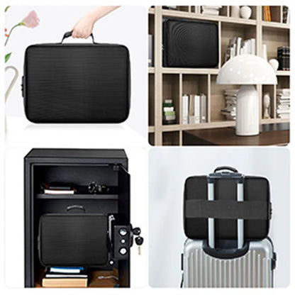 Fireproof Document Organizer with Lock Safe Storage Box Waterproof File Box for Important Documents Files and More