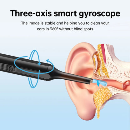 Wireless Ear Otoscope 3.0Mm Ultra-Thin Wifi Ear Scope Camera with Earwax Removal Tool Ear Cleaner for IOS Iphone Android