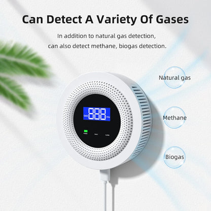 Tuya Gas Leak Sensor Multifunctional Home Gas Alarm Bluetooth-Compatible Smart Wifi Gas Leak Detector for LPG Gas Biogas Methane