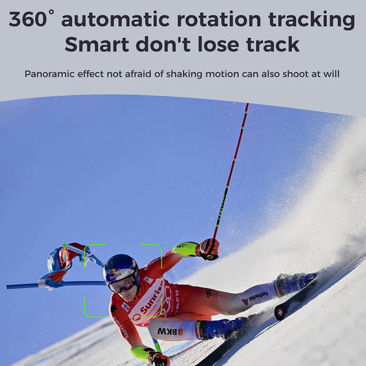 Face Tracking Phone Tripod Holder 360° Rotation Follow-Up Gimbal Stabilizer Gesture Control Built-In Fill Light for Tiktok Vlog
